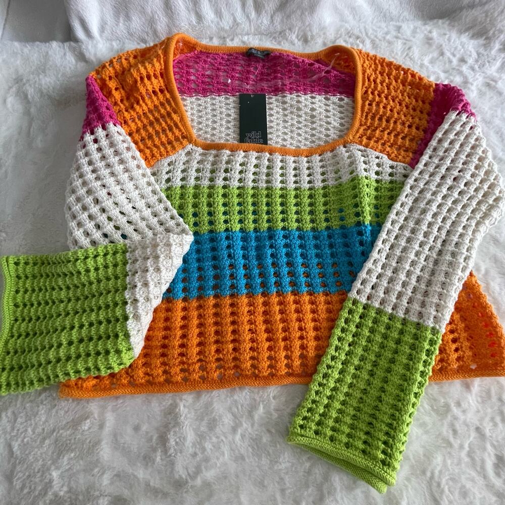 NWT new Wild Fable Stripe Knit Sweater size small S
